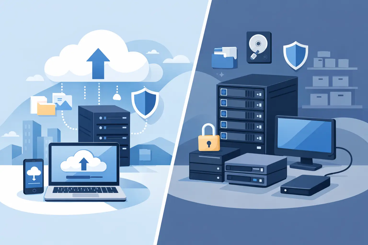 Cloud backup versus local backup for business data protection
